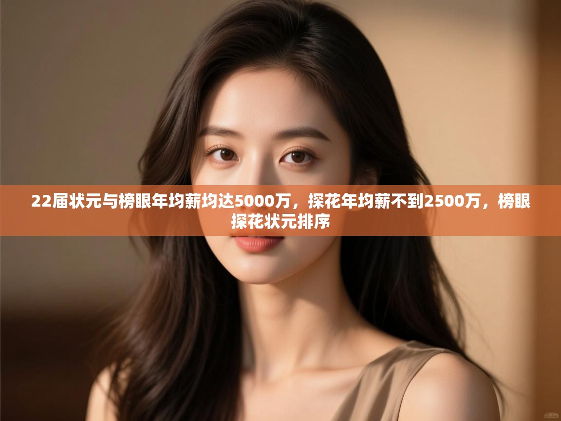 22届状元与榜眼年均薪均达5000万,探花年均薪不到2500万,榜眼探花状元排序 第1张